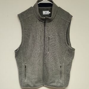 Southern Tide Fleece Vest Men’s XLarge Gray Full Zip Sweater Vest